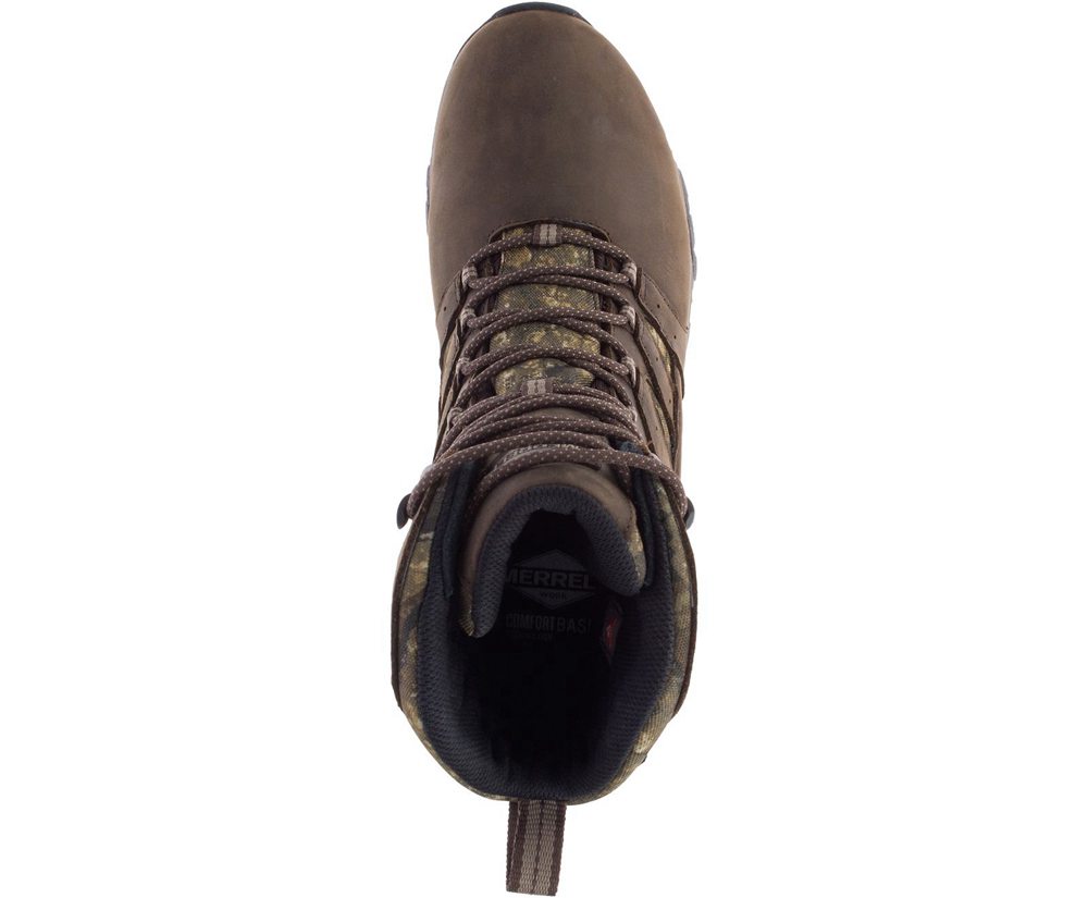 Kozaki Merrell Męskie Brązowe - Moab Timber Thermo 8\" Waterproof Sr - 148706-KBY